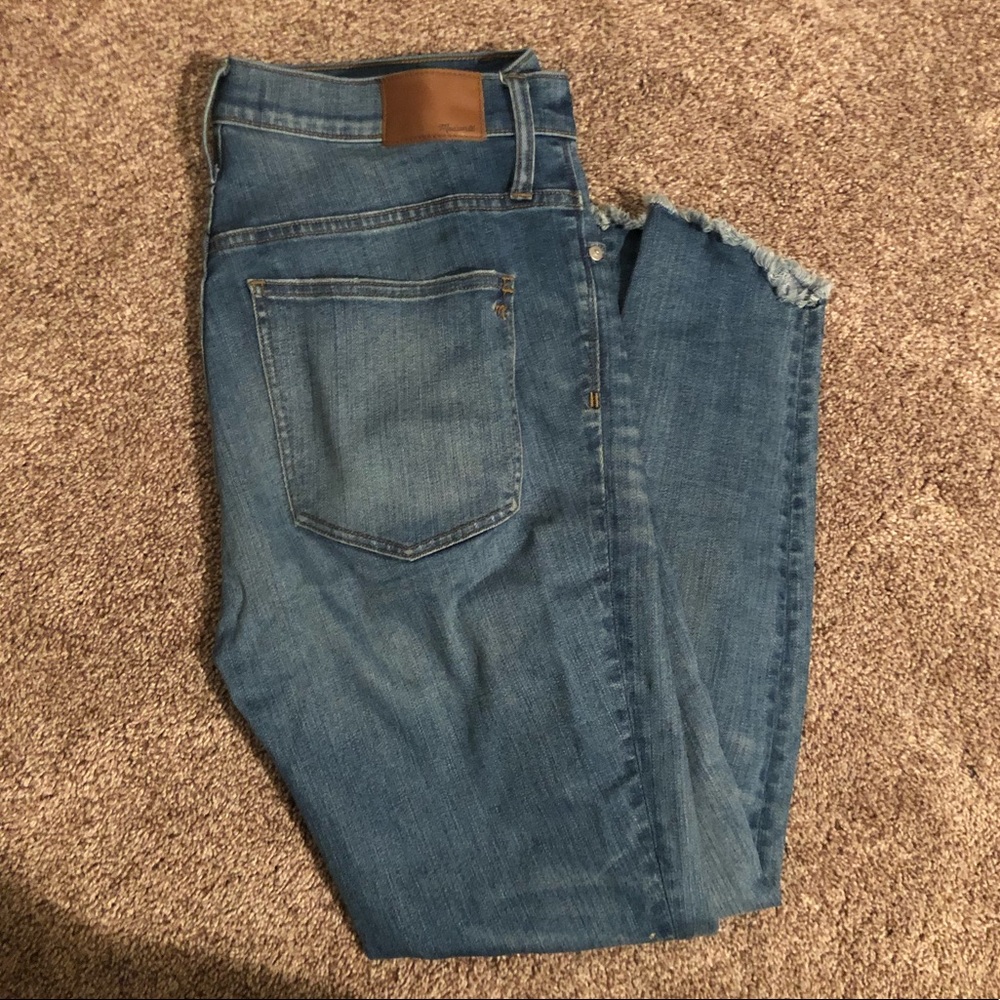 10-Inch High-Rise Tulip-Hem Skinny Jeans